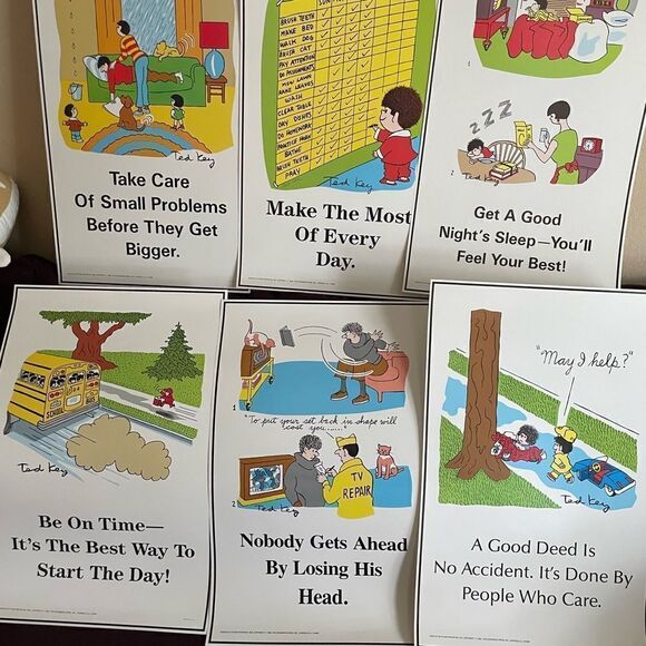 Positive Attitude 1980’s Posters Inspirational Good Deeds set of 6!! - Picture 14 of 14